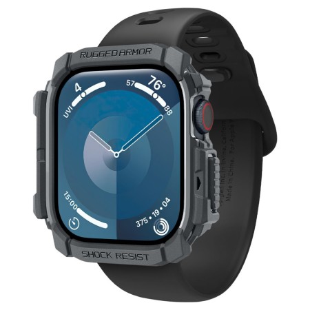 Husa pentru Apple Watch 10 46mm - Spigen Rugged Armor - Dark Grey