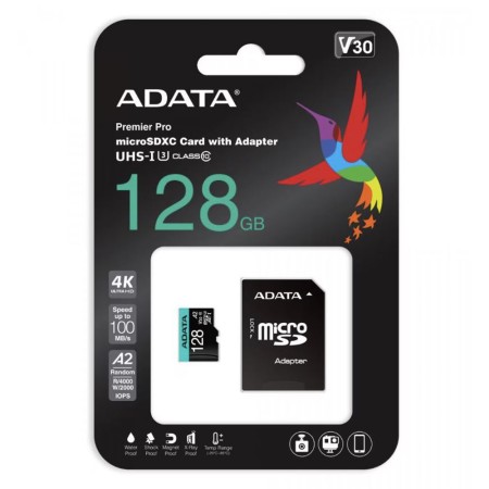 Card de Memorie MicroSDHXC 128GB - Adata (AUSDX128GUI3V30SA2-RA1) - Black