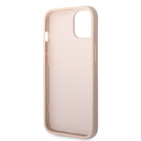 Husa pentru iPhone 14 - Guess Leather 4G Metal Logo (GUHCP14S4GMGPI) - Pink