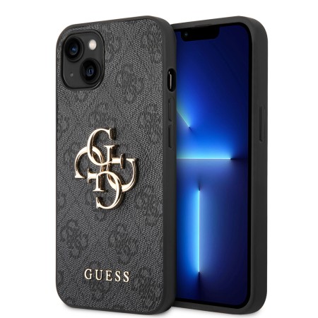 Husa pentru iPhone 14 - Guess Hardcase 4G Big Metal Logo (GUHCP14S4GMGGR0 - Grey