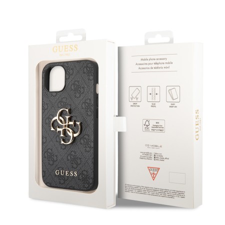 Husa pentru iPhone 14 - Guess Hardcase 4G Big Metal Logo (GUHCP14S4GMGGR0 - Grey