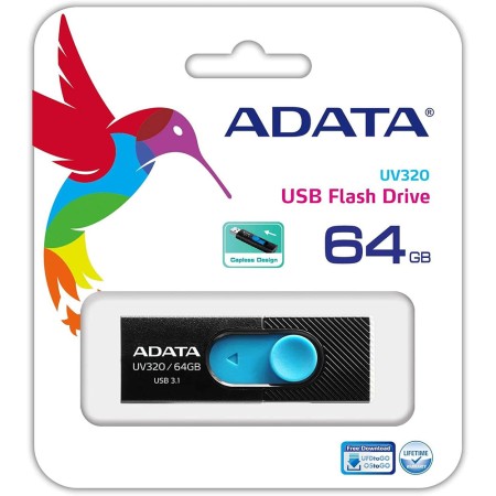 Stick de Memorie 64GB - Adata (AUV320-64G-RBKBL) - Black / Blue