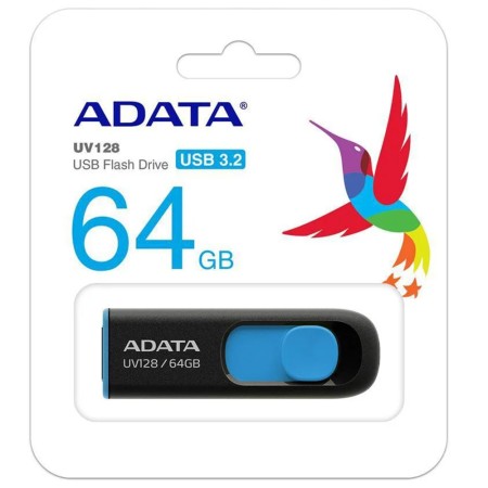 Stick de Memorie 64GB - Adata (AUV128-64G-RBE) - Black / Blue