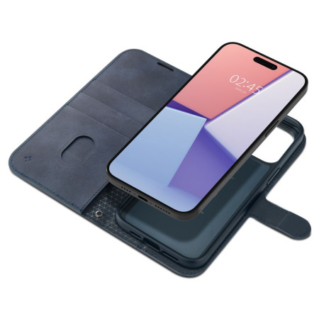 Husa pentru iPhone 15 Pro Max, Spigen Wallet S, Navy