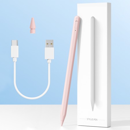 Stylus Pen pentru Tableta, Bluetooth, Type-C, 125mAh - Techsuit (AC10SH) - Dreamy Pink