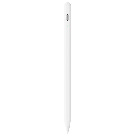 Stylus Pen pentru Tableta, Bluetooth, Type-C, 130mAh, 5V, 0.2A, Palm Rejection, Tilt Pressure Sense - Techsuit (AC10-CP) - White