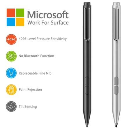 Stylus Pen pentru Tableta Microsoft Surface, Palm Rejection, AAAA Battery, MPP1.51 - Techsuit (F94S) - Black