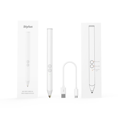 Stylus Pen Universal, 105mAh, USB-C - Techsuit (UA20) - White