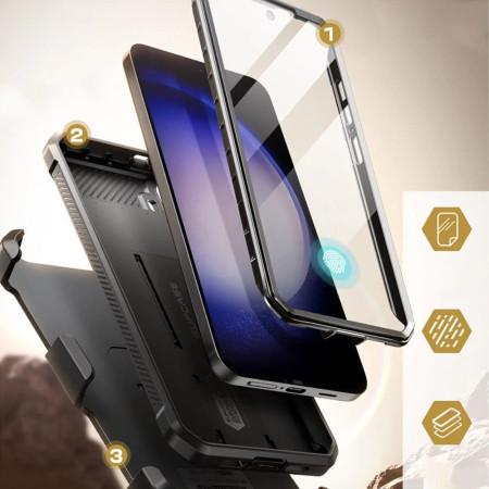 Husa pentru Samsung Galaxy S24 Supcase Unicorn Beetle Pro, Black