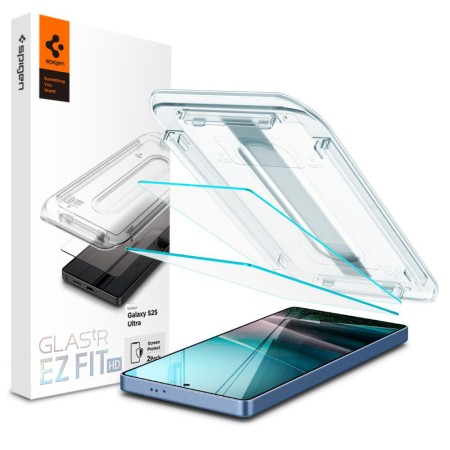 Folie pentru Samsung Galaxy S25 Ultra (set 2) - Spigen Glas.tR EZ Fit HD - Clear