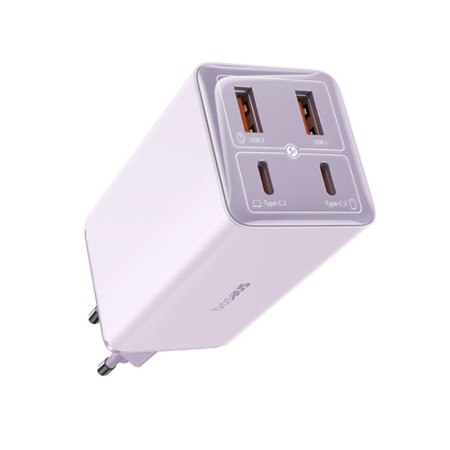 Incarcator 2x USB, 2x Type-C, 100W + Cablu Type-C, 100W, 20V, 5A, 1m - Baseus GaN6 Pro (P10162705532-00) - Purple