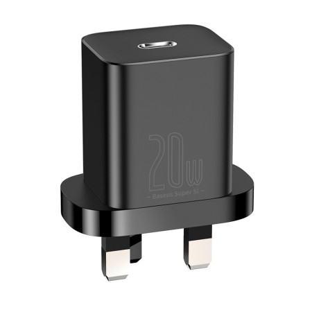 Incarcator Type-C cu Plug UK, Quick Charge 20W - Baseus Super Si (CCSUP-K01) - Black