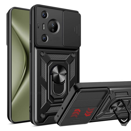Husa pentru Huawei Pura 70, CamShield Protectie Camera, Magnetic, Slide si Snap, Black