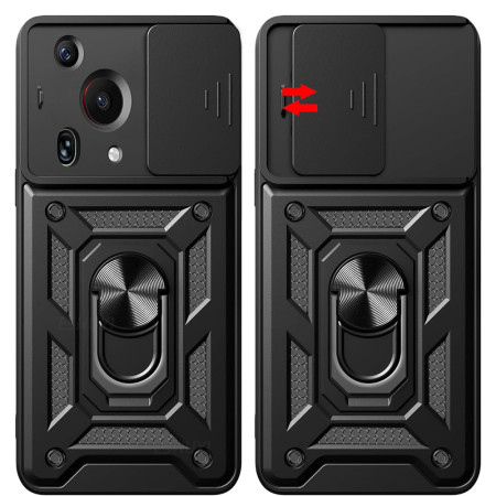 Husa pentru Huawei Pura 70, CamShield Protectie Camera, Magnetic, Slide si Snap, Black