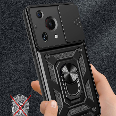 Husa pentru Huawei Pura 70, CamShield Protectie Camera, Magnetic, Slide si Snap, Black