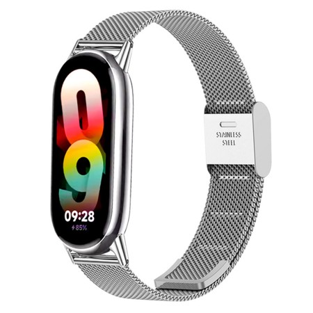 Curea pentru Xiaomi Mi Band 8 / 8 NFC / 9 / 9 NFC - Techsuit Watchband (W022) - Silver