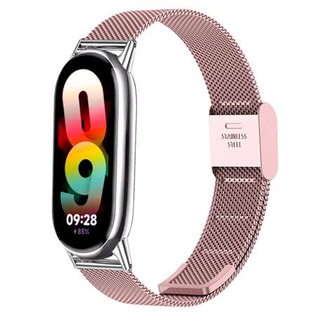 Curea pentru Xiaomi Mi Band 8 / 8 NFC / 9 / 9 NFC - Techsuit Watchband (W022) - Rose Gold