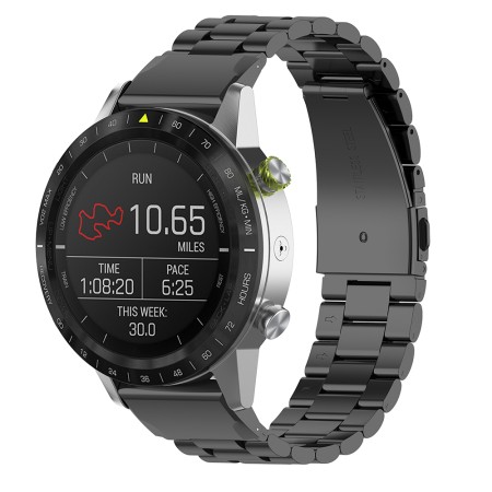 Curea pentru Garmin Fenix 5/5 Plus 6/6 Pro/7/Forerunner 935/945/955/Approach S60/S62 - Techsuit Watchband QuickFit 22mm (W010) - Black