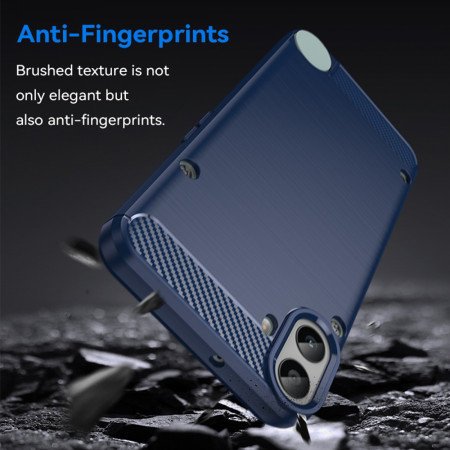 Husa Carbon Anti-Soc pentru Nothing CMF Phone 1, Premium PRO, Tech Protects, Blue