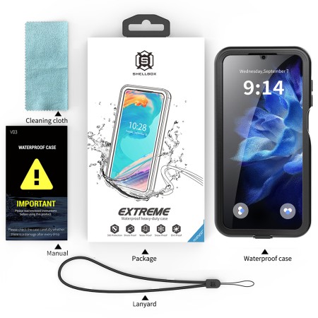 Husa pentru Samsung Galaxy A16 4G / A16 5G - ShellBox Waterproof IP68 Case - Black