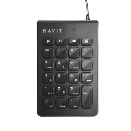 Tastatura Numerica cu 23 de Taste, USB, 1.5m, 80mA, ABS - Havit (KB223) - Black