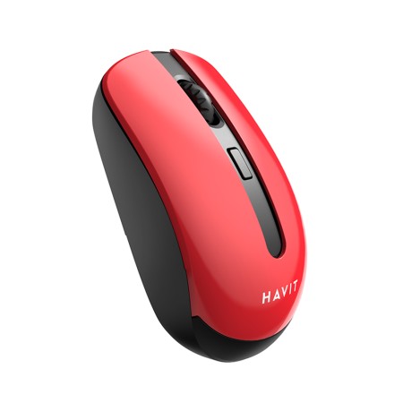 Mouse Fara Fir 2.4GHz, 800-1200-1600 DPI - Havit (MS989GT) - Black / Red