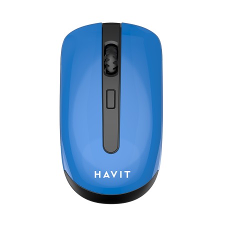 Mouse Fara Fir 2.4GHz, 800-1200-1600 DPI - Havit (MS989GT) - Black / Blue