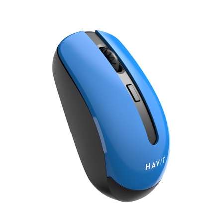 Mouse Fara Fir 2.4GHz, 800-1200-1600 DPI - Havit (MS989GT) - Black / Blue