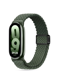 Curea Smartwatch pentru Xiaomi Mi Band 8 / 8 NFC / 9 / 9 NFC, Nailon W032, Hunter Green