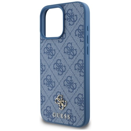 Husa pentru iPhone 16 Pro Max - Guess 4G Small and Classic Logo MagSafe - Blue