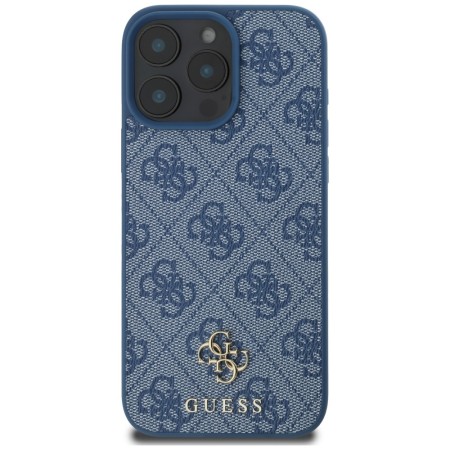 Husa pentru iPhone 16 Pro Max - Guess 4G Small and Classic Logo MagSafe - Blue