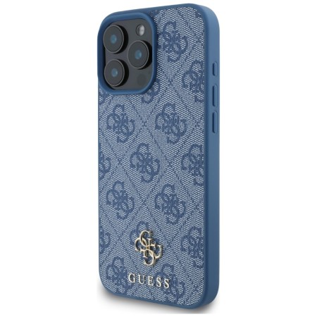 Husa pentru iPhone 16 Pro Max - Guess 4G Small and Classic Logo MagSafe - Blue