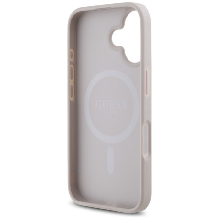 Husa pentru iPhone 16 - Guess 4G Small and Classic Logo MagSafe - Pink