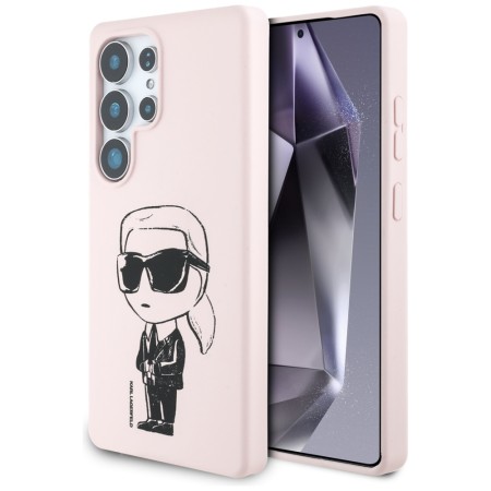 Husa pentru Samsung Galaxy S25 Ultra - Karl Lagerfeld Silicone Graffiti MagSafe - Ikonik Pink