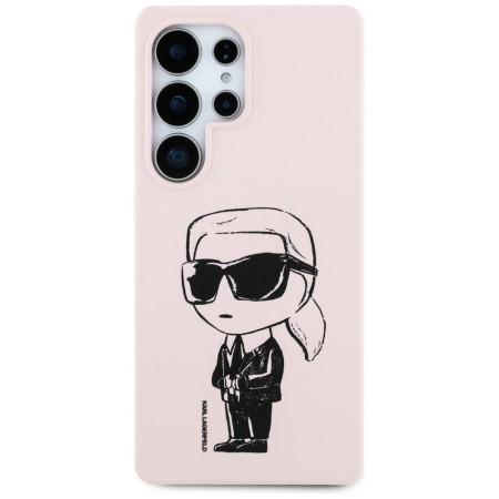 Husa pentru Samsung Galaxy S25 Ultra - Karl Lagerfeld Silicone Graffiti MagSafe - Ikonik Pink