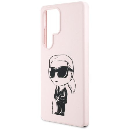 Husa pentru Samsung Galaxy S25 Ultra - Karl Lagerfeld Silicone Graffiti MagSafe - Ikonik Pink