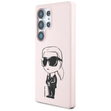 Husa pentru Samsung Galaxy S25 Ultra - Karl Lagerfeld Silicone Graffiti MagSafe - Ikonik Pink