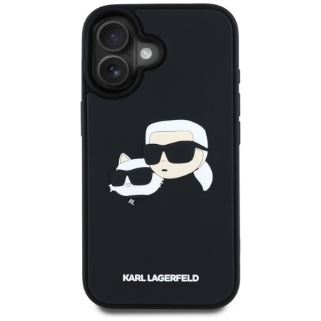 Husa pentru iPhone 16 - Karl Lagerfeld 3D Design - Rubber KarlandChoupette