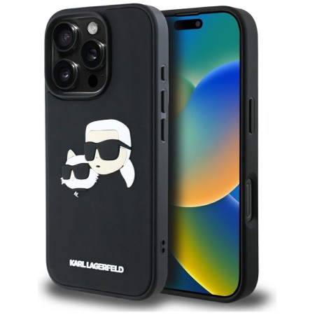 Husa pentru iPhone 16 Pro - Karl Lagerfeld 3D Design - Rubber KarlandChoupette