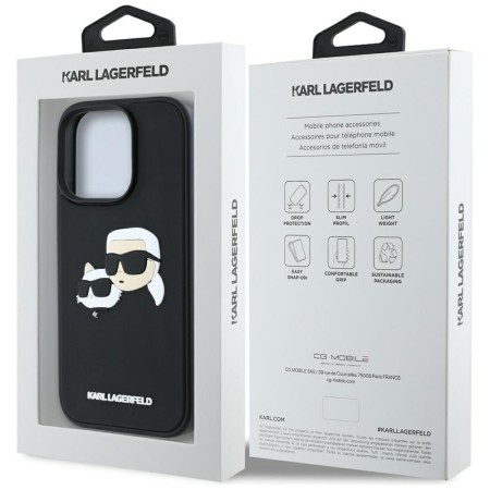 Husa pentru iPhone 16 Pro - Karl Lagerfeld 3D Design - Rubber KarlandChoupette