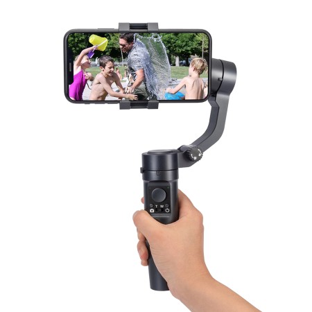 Gimbal pentru Telefon cu Trepied si Telecomanda, Pliabil - Techsuit (F3) - Black