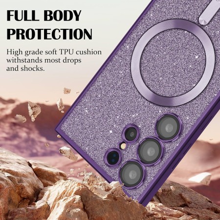 Husa pentru iPhone 12 Pro Max - Techsuit Luxury Glitter MagSafe - Deep Purple