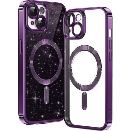 Husa pentru iPhone 13 - Techsuit Luxury Glitter MagSafe - Deep Purple