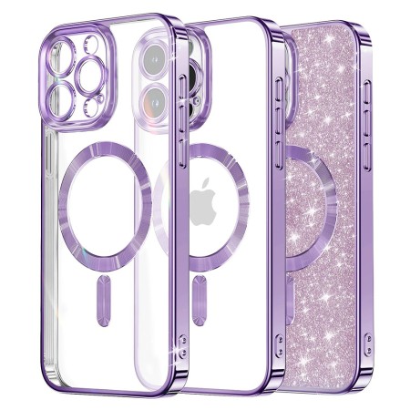 Husa pentru iPhone 13 Pro - Techsuit Luxury Glitter MagSafe - Light Purple