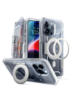 Husa pentru iPhone 15 Pro, Unicorn Beetle Pro, Supcase, Protecție Antișoc, MagSafe, Clear