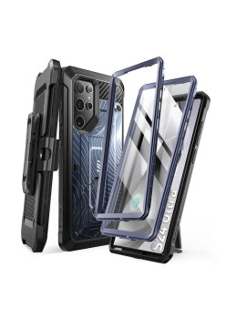 Husa pentru Samsung Galaxy S24 Ultra, Unicorn Beetle Pro, Supcase, Protecție Antișoc, Bumper, Blue Ripple