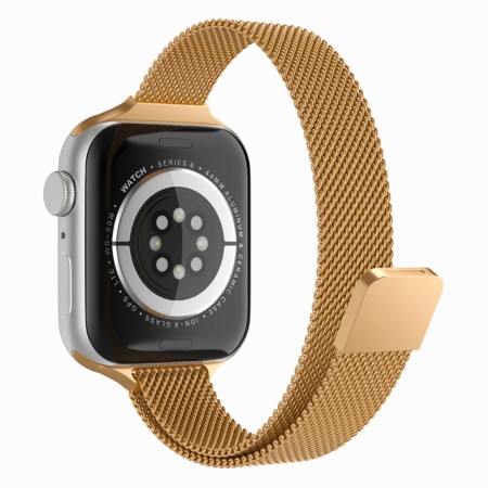 Curea pentru Apple Watch 1 /2/3/4/5/6/7 /8/9/SE/SE 2/8 (38/40/41mm) - Techsuit Watchband (W034) - Luxury Gold