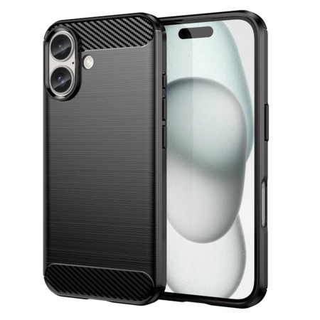 Husa Carbon pentru iPhone 16, Tech Protects Anti-Soc, Black