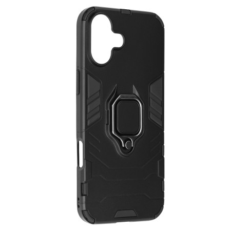 Husa pentru iPhone 16 - ATT Ring, tip Suport, Negru