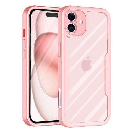 Husa pentru iPhone 16 + Folie - Techsuit ColorVerse 360 Series - Pink